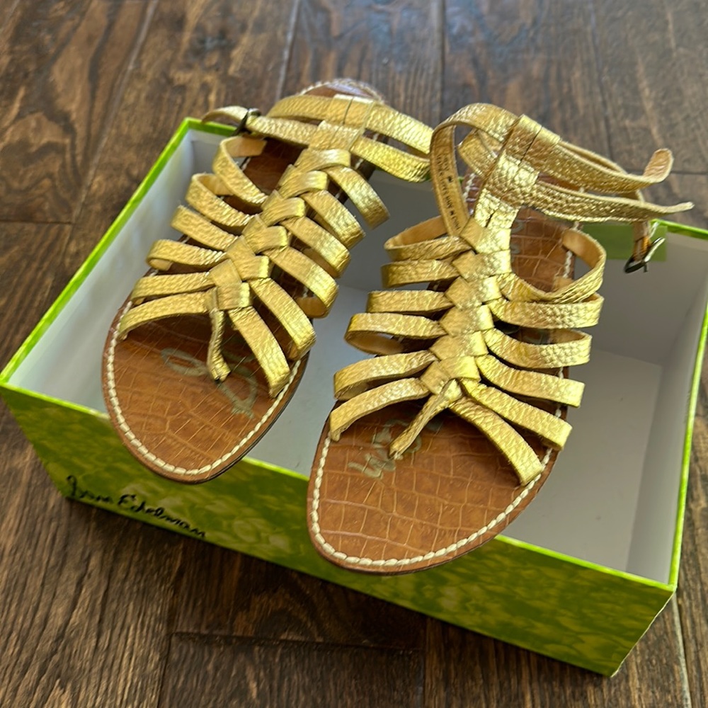Sam Edelman Greco gold sandals, size 9